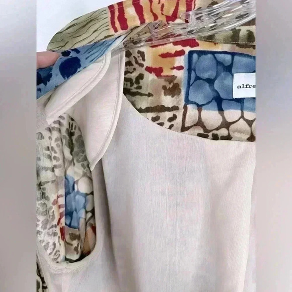 Alfred Dunner Women Zip-Up Lightweight Summer Jacket Artsy Bohemian Plus Size 16 - Picture 7 of 13